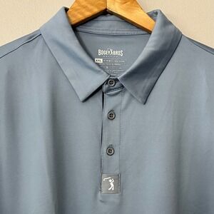 Bogey Bros Polo Shirt Mens XXL Blue Performance Stretch Golf Shirt Athletic Fit